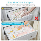 Vtopmart 4 Pack Drawer Dividers for Clothes, 4" High 11.3"-17" Adjustable Expandable Dresser Drawer Organizer, Plastic Drawers Separators for Dresser, Baby Clothes, Underwear, Kitchen & Office Storage