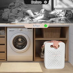 Goderewild Large Collapsible Laundry Basket, Space-Saving Wall-Mounted Hamper Organizer for Home, Dorms, RVs, Measures 13" x 9.5" x 17.5" In - size: L - 13”×17.5”(h)