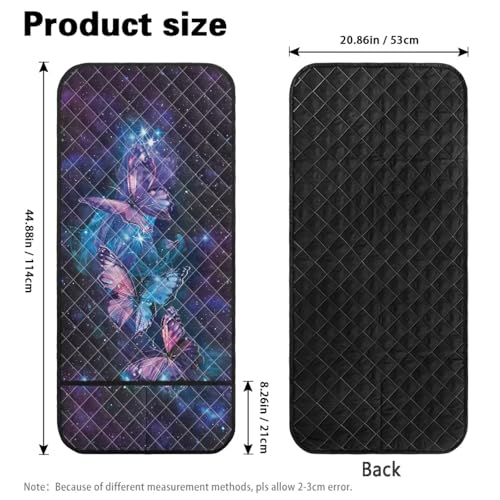 Butterfly Galaxy Print Armrest Covers for Sofa Machine Washable Sofa Armset Organizer with 2 Pocket Storage Water Resistant Furniture Protector for Recliner, Sofa - color: Butterfly Galaxy