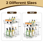 Incostar 2 Tier Pull-Out Organizer for Bathroom Kitchen, Under Sink Storage with Dividers, Ideal for Cabinet, Cupboard Organization, Slide-Out Clear Storage, 2 Pack - style: 2 Pack 2Tier