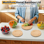 Blushtier 4 Pack 44 oz Borosilicate Glass Food Containers with Bamboo Lids, Stackable Glass Bowls for Meal Prep & Lunch, Microwave, Freezer and Dishwasher Safe - size: 44 oz