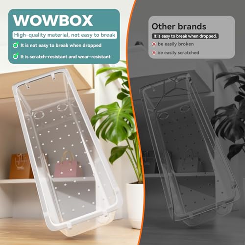 WOWBOX 44 PCS Clear Plastic Drawer Organizer Set, 5 Varied Size storage Bins and Desk Drawer Organizer Tool Trays for Makeup, Gadgets, Jewelry and Utensils in Bathroom, Bedroom and Office, Clear - color: Clear