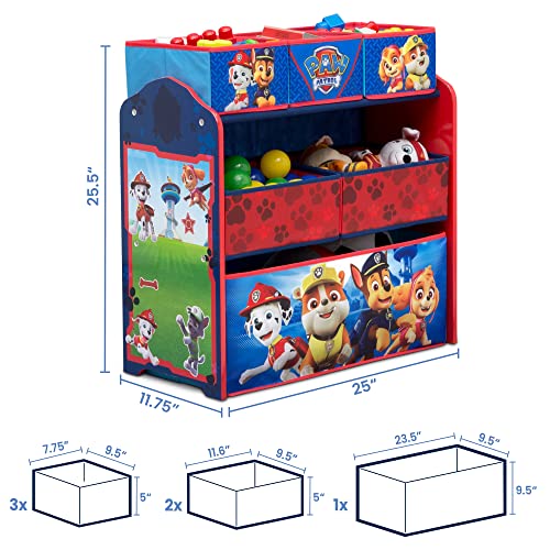 Delta Children Design & Store 6 Bin Toy Storage Organizer, Nick Jr. PAW Patrol - color: Paw Patrol Rescue Pups