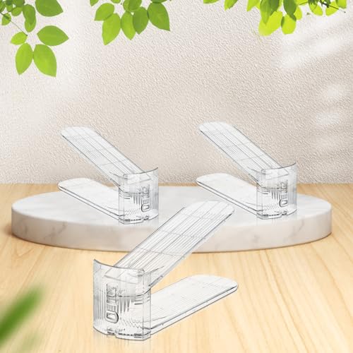 FENRUNXU Shoe Slots Organizer for Closet,30 Pack Shoe Stacker Shoes Rack Organizer for Closet Space Saver Storage Shoe Holder Organization(Transparent) - color: Transparent, size: 30 Pack