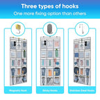 Magnetic Cruise Door Organizer,15 Large Durable Pockets，Upgrade Over The Door Organizer For Cruise Ships,Cruise Essentials 2026，Shoe Rack For Door,3 Strong Anti-Scratch Magnets, 9 Hooks