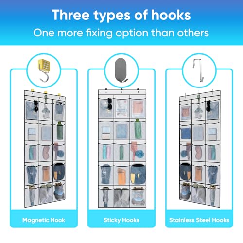 Magnetic Cruise Door Organizer,15 Large Durable Pockets，Upgrade Over The Door Organizer For Cruise Ships,Cruise Essentials 2026，Shoe Rack For Door,3 Strong Anti-Scratch Magnets, 9 Hooks