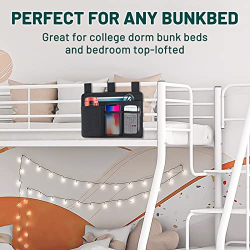 AKAYOK Bedside Caddy Organizer - Bed Organizer Caddy for Remotes Control Phone Glasses Magazines Tablets Accessories - Wheelchair Bag for Hospital Home Office Dorm Room (4 pocket) - size: 4 pocket
