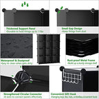 C&AHOME Cube Storage Organizer, 12-Cube Shelves Units, Closet Cabinet, DIY Plastic Modular Book Shelf, Ideal for Bedroom, Living Room, Office, 36.6" L x 12.4" W x 48.4" H Black SHS3012B - color: Black