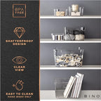 BINO | Plastic Organizer Bins, X-Small - 4 Pack | THE SOHO COLLECTION | Multi-Use Organizer Bins | Pantry & Freezer Bin | Plastic Storage Containers | Bin for Home & Kitchen Org - size: X-Small