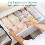 Vtopmart 12 Pack Drawer Dividers for Clothes, 4" High 13"-22" Adjustable Expandable Dresser Drawer Organizer, Clear Plastic Separators for Dresser, Baby Clothing, Underwear, Cosmetic, Toiletries - size: 4" H,13-22" L