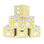 MAX Houser Fabric Storage Bins Cubes Baskets Containers with Dual Plastic Handles for Home Closet Bedroom Drawers Organizers, Flodable, Set of 6 (Yellow) - color: 22 yellow