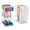 Sorbus Large Clear Plastic Storage Bins, 10 Pack Clear Organizer Bins with Handles, Plastic Storage Bins for Closet, Pantry, Fridge, Medicine Cabinet Organizer, Shelves, Freezer, Drawer - size: Large, style: 10 Pack