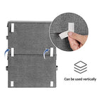 SONGMICS Stackable Storage Bins Set of 2, Storage Boxes with Lids and Front Windows, Non-Woven Fabric Closet Organizers with Magnetic Closures, Side Handles, Dark Gray URPLB02G - color: Dark Gray