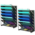 Kuntine.B Wall File Organizer (Black, 7 Tier 2 Pack) - color: Black, size: 7 Tier 2 Pack