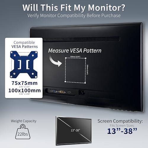 VIVO Dual Ultrawide Monitor Mount, Free-Standing Desk Stand for 2 Screens up to 38 Inches, Heavy-Duty Adjustable Arms, Max VESA 100x100mm, Black, STAND-V038F - color: Black, size: 13" - 38" screens