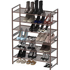 Simple Houseware 3-Tier Stackable Metal Panel Shoes Rack, Bronze - color: Bronze, style: Metal Panel