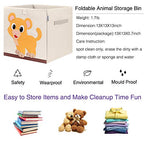 Foldable Animal Cube Storage Bins Fabric Toy Box/Chest/Organizer for Kids Nursery, 13 inch (Baby Lion) - color: Baby Lion