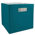 DII Poly-Cube Storage Collection Hard Sided, Collapsible Solid, Small, Teal - color: Teal, size: Small Square, 11x11x11"