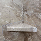 Palisade Vinyl Waterproof Corner Shower Shelf in Venetian Marble - color: Venetian Marble