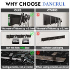 Coat Hook Wall Rack Hanger - Double Coat Rack with 5 Hooks Wall Hooks for Hanging Hat Key Bag Towel Wall Mount Coat Rack, Black 2 Packs - color: Black, size: Rectangle 5 Hooks 2 Packs