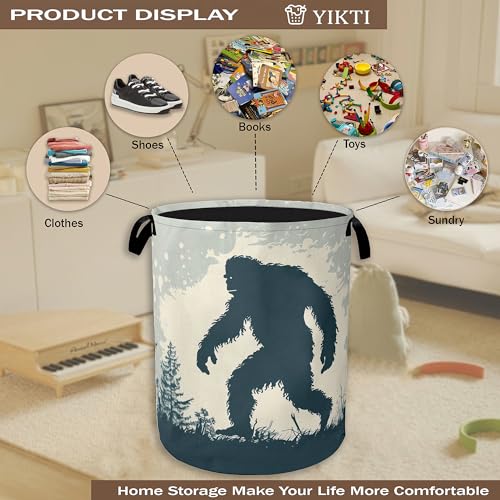 Big Foot Laundry Hamper,Retro Forest Collapsible Laundry Baskets,Waterproof Oxford Cloth Laundry Room Organization for Bedroom,Bathroom,Nursery,16x20 Inch - color: Big Foot