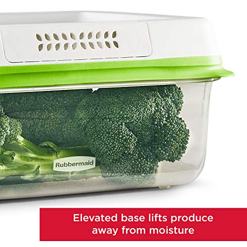 Rubbermaid 2114738 FreshWorks Saver, Medium Short Produce Storage Containers, 2-Pack, 4.6 Cup, Clear - size: 2-Pack, 4.6 Cup