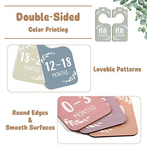 Wooden Baby Closet Dividers for Baby Clothes Organizer,Colorful Baby Closet Organizer For Nursery Decor,Baby Clothes Dividers For Closet Size Hangers for New Mom Dad Parents - color: Colorful