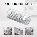 4 Pcs Cable Organizer with 40 Pcs Wire Ties, PlasticCord Storage Box with Clear Lid Electronics Cable Box for Home Office Supplies, Desk Organizers Accessories