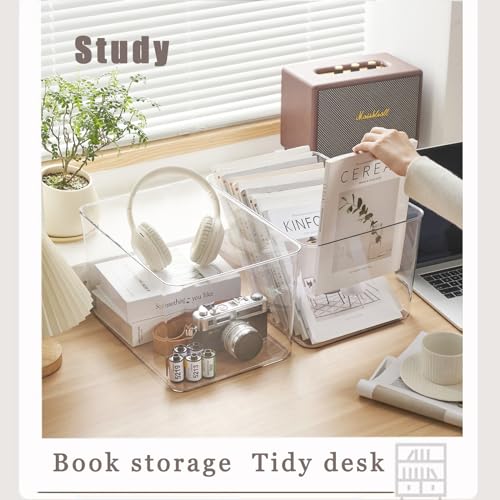 Clear plastic storage bins with LIDS,storage containers for snacks, cosmetics, books, dog food, Storage Organizer for Nursery，Kitchen, Living room,Bedroom, Bathroom, Office (clear, 4XL) - color: clear, size: 4XL