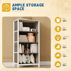 DWVO Dresser with 4 Drawers - Fabric Storage Tower, Organizer Unit for Bedroom, Hallway, Hallway, Closets - Sturdy Steel Frame, Wooden Top & Easy Pull Fabric Bins - color: Oak Greige, style: 4-Drawer