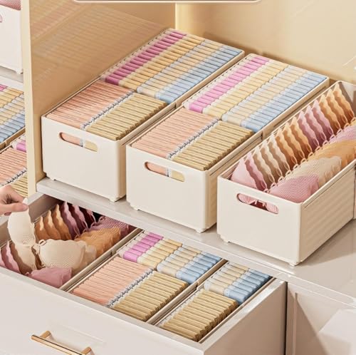 Adjustable Expandable Storage Box, Plastic Organizer and Storage Bins, Drawer Divider, Suitable for Kitchen,Refrigerator, Wardrobes, Bathroom, Office
