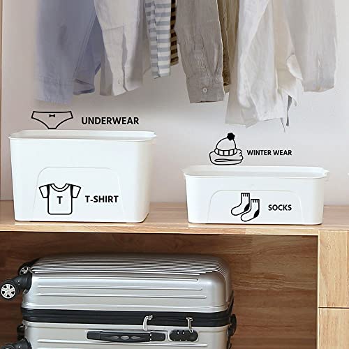 Clothing Decals Stickers Boys Girls Clothing Sort Drawer Labels Removable Clothes Storage Classification Label Organizing Stickers for Wardrobe Closet Drawer Organizer Organizing Sorting Box Decor
