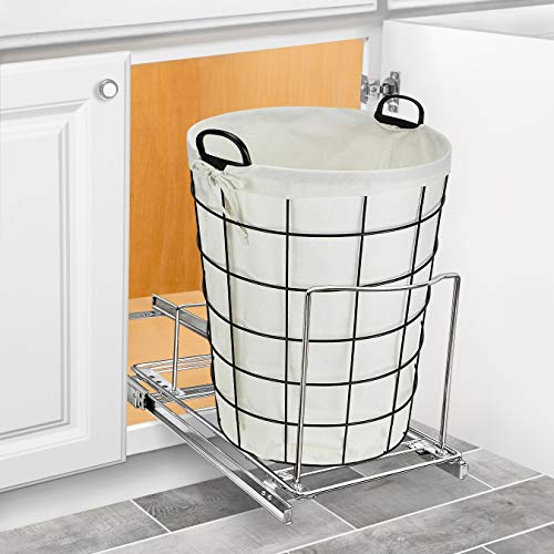 LYNK PROFESSIONAL® Pull-Out Trash Can Drawer – Sliding Organizer for Kitchen Cabinet or Under-Sink Use – Heavy Duty Storage Rack (Bin Not Included) - size: 10 inch wide x 20 inch deep