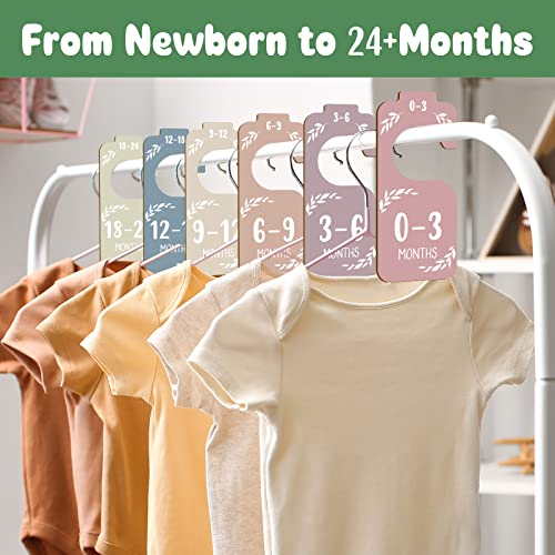 Wooden Baby Closet Dividers for Baby Clothes Organizer,Colorful Baby Closet Organizer For Nursery Decor,Baby Clothes Dividers For Closet Size Hangers for New Mom Dad Parents - color: Colorful