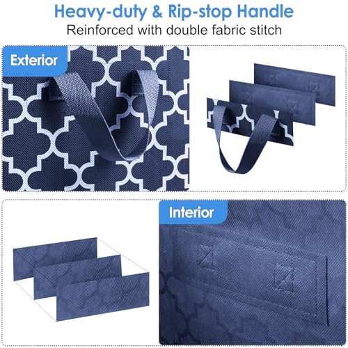 WISELIFE Storage Bags 2 Pack/100L Large Blanket Clothes Organization and Storage Containers for Comforters,Bedding, Foldable Organizer with Reinforced Handle, Clear Window, Sturdy Zippers,Blue - color: Blue, size: 2x 100L