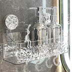 Shower Caddy Suction Cup, Wall Mounted Rack Organizer Removable Bathroom Shelf, No Drilling Larger Storage Rack Upgraded, Bathroom Suction Caddy - style: Large size, 1 piece