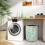 Cute Duck Laundry Basket,Foldable with Handles Tote Bag Oxford Cloth for Bathroom Bedroom Dirty Clothes Storage Bucket 16" x 20.8" - color: Cute Duck