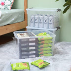 Citylife 6 Packs 32 QT Plastic Storage Bins with Lids Large Stackable Storage Containers for Organizing Clear Storage Box for Garage, Closet, Kitchen - size: 32 Qt - 6 Packs