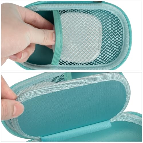 Portable 2 in 1 Contact Lens Case and Glasses Case, Traveling Contact Cases Bag Box Holder with Soak Storage Kit Included Built-in Mirror, Tweezer, Contact Lens Solution Bottle and Hand Strap-Green - color: Green