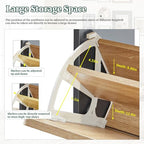 FurSch Fluted 47 Inch Tall Shoe Cabinet with 3 Flip Drawers, Narrow Hidden Shoe Storage Organizer Rack for Entryway Hallway (All Natural) - color: All Natural