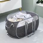 Pop-Up Laundry Basket，collapsible Mesh Laundry Hamper– With Extended Shoulder Straps, Sturdy Handles, and Premium Cationic Fabric (gray)… - color: gray