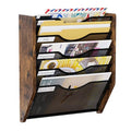Wall File Organizer,5 Tier Mesh Mail Organizer Wall Mounted,Hanging File Holder,Magazine Rack for Documents,Magazine,Literature,File,Mails,Envelopes