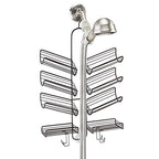 iDesign Verona Metal Hanging Bathroom Caddy for Handheld Shower Hose, Extra Space for Shampoo, Conditioner, Soap, Razors, Loofahs, Towels, 25" x 14" x 4", Bronze - color: Bronze