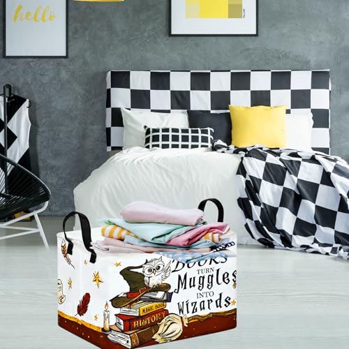 MAIZMZ Kids Reading Book Storage Basket Book Organizer for Nursery Classroom Gifts Toys Storage Bin/Dorm/Kitchen/Pet/Office/Closet/Shelf/Room Decor Storage - color: Magic Book