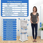 Laundry Basket, 3 Tiers Storage Basket Plastic Clothes Hamper Movable Clothes Hamper Bathroom Hampers With Wheels,Portable Freestanding Dirty For Laundry Room Organization