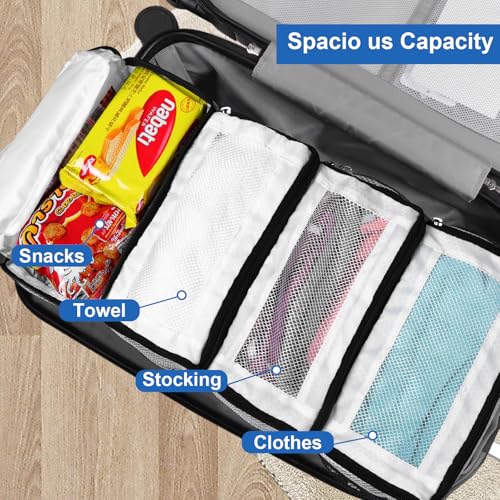 Olosar Suitcase Organizer, Travel Luggage Organizer Portable Hanging Travel Shelves Collapsible Hanging Packing Cubes for Carry on Suitcase - color: White-S, size: Small