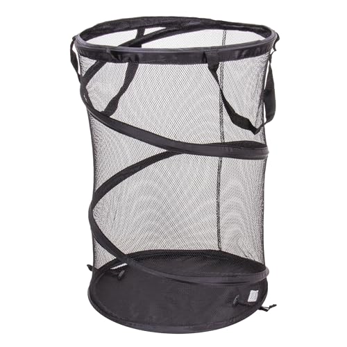 Household Essentials 2026 Pop-Up Collapsible Mesh Laundry Hamper | Black, 25" H - color: Black