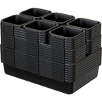 Simple Houseware Interlocking Desk Drawer Bins Organizer, 42 Packs, Black - size: Pack of 42