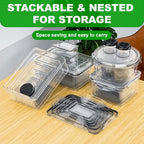 54 Pcs Food Storage Containers with Lids Airtight, (27 Containers &27 Lids) Reusable BPA-Free Plastic Food Containers for Kitchen Organization, Leak Proof Freezer/Microwave Safe Meal Prep Lunch Boxes - color: 54 Pcs