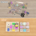 Mathtoxyz Bead Organizer Box(Red,Yellow,Blue), 30Pcs Small Bead Organizers and Storage Plastic Cases Mini Clear Containers Boxes with Hinged Lid and Rectangle for Bracelet Making DIY Jewelry Craft - size: BlueRedYellow - 1P